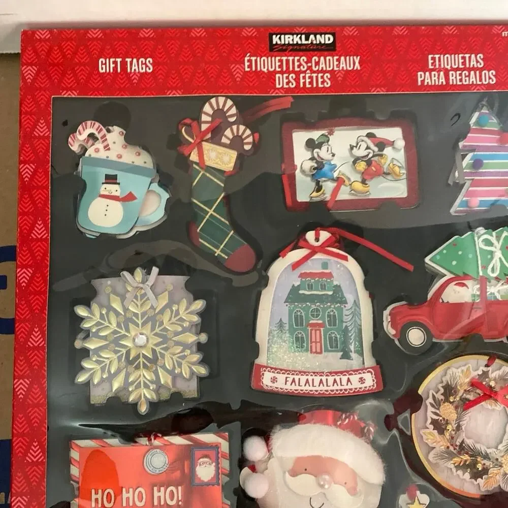Mickey Mouse PEANUTS Kirkland Disney Christmas Gift Tags NEW 84 Pieces Santa